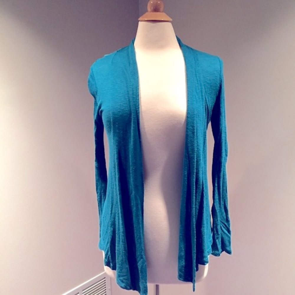 Julie’s Closet Teal Open Cardigan